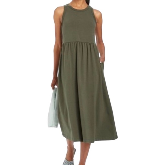 a new day Dresses & Skirts - LAST ONE! 🔥Nwt Sleeveless Knit Ballet Midi Dress - A New Day™ Olive
